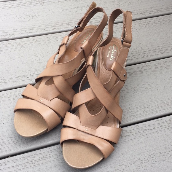 clarks active air wedge shoes